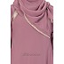 Layered designer abaya - Puce Pink Layered designer abaya - Puce Pink